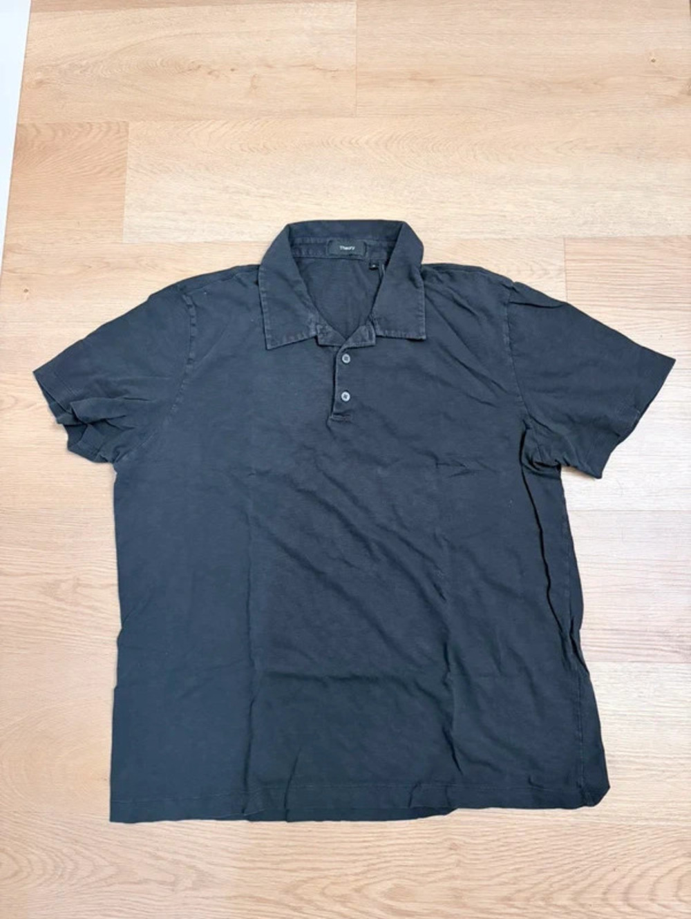 Theory Men’s Black Short Sleeve Polo Shirt, Size XL